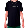 Child's Short Sleeve T-Shirt Jordan Mj Wordmark Emb Crew Black