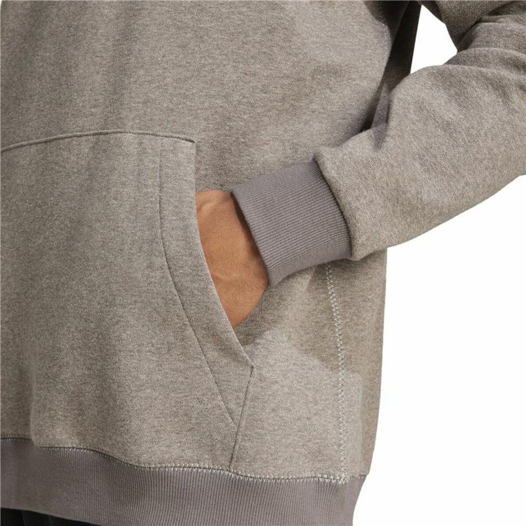 Men’s Hoodie Adidas Seasonal Essentials Melange Hoodie Brown Beige