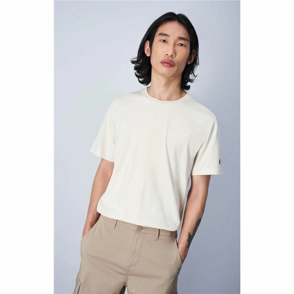 Men’s Short Sleeve T-Shirt Champion Crewneck Beige