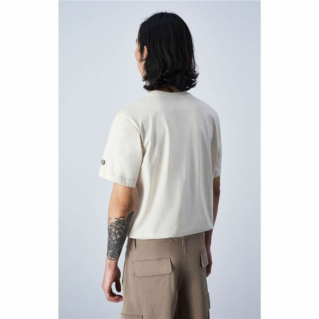 Men’s Short Sleeve T-Shirt Champion Crewneck Beige