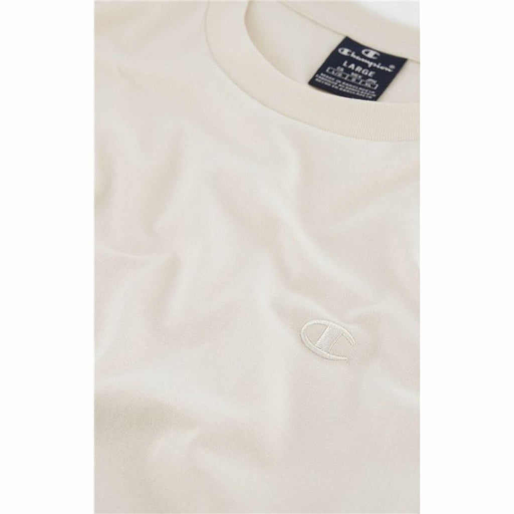 Men’s Short Sleeve T-Shirt Champion Crewneck Beige
