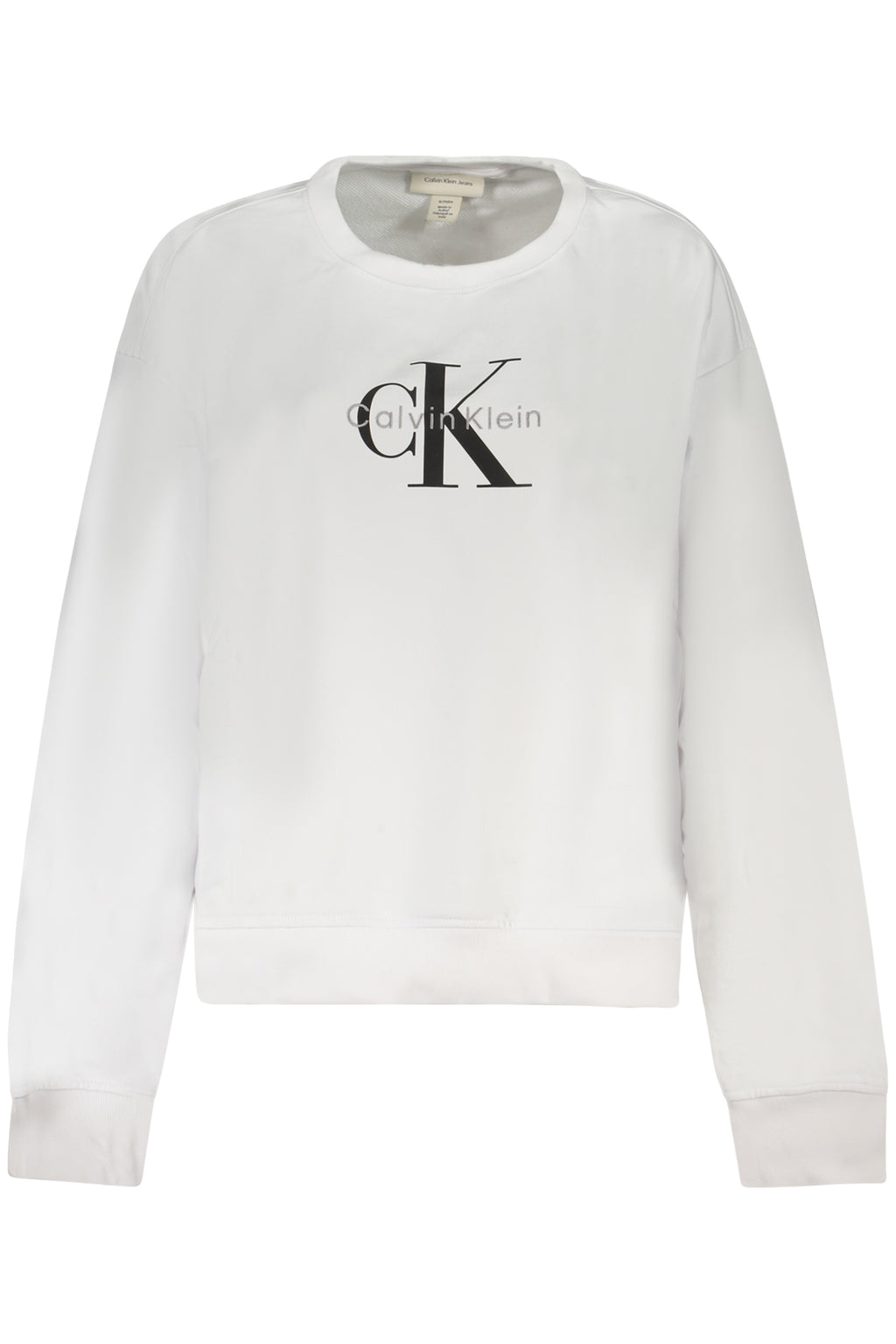 CALVIN KLEIN WOMEN'S ZIP-UP SWEATSHIRT WHITE